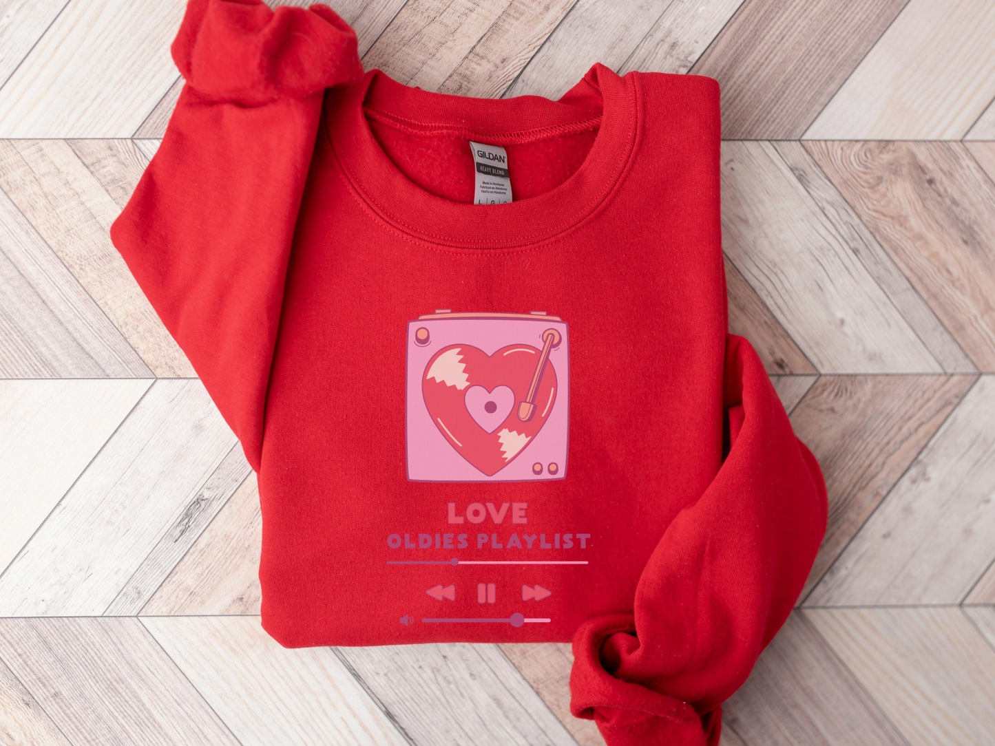 Valentine's Day Oldies Playlist Sweatshirt