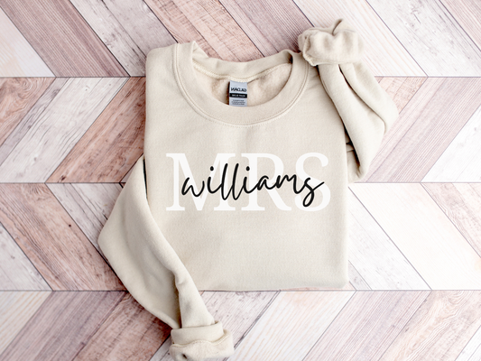 Personalized Newly Engaged MRS Sweatshirt