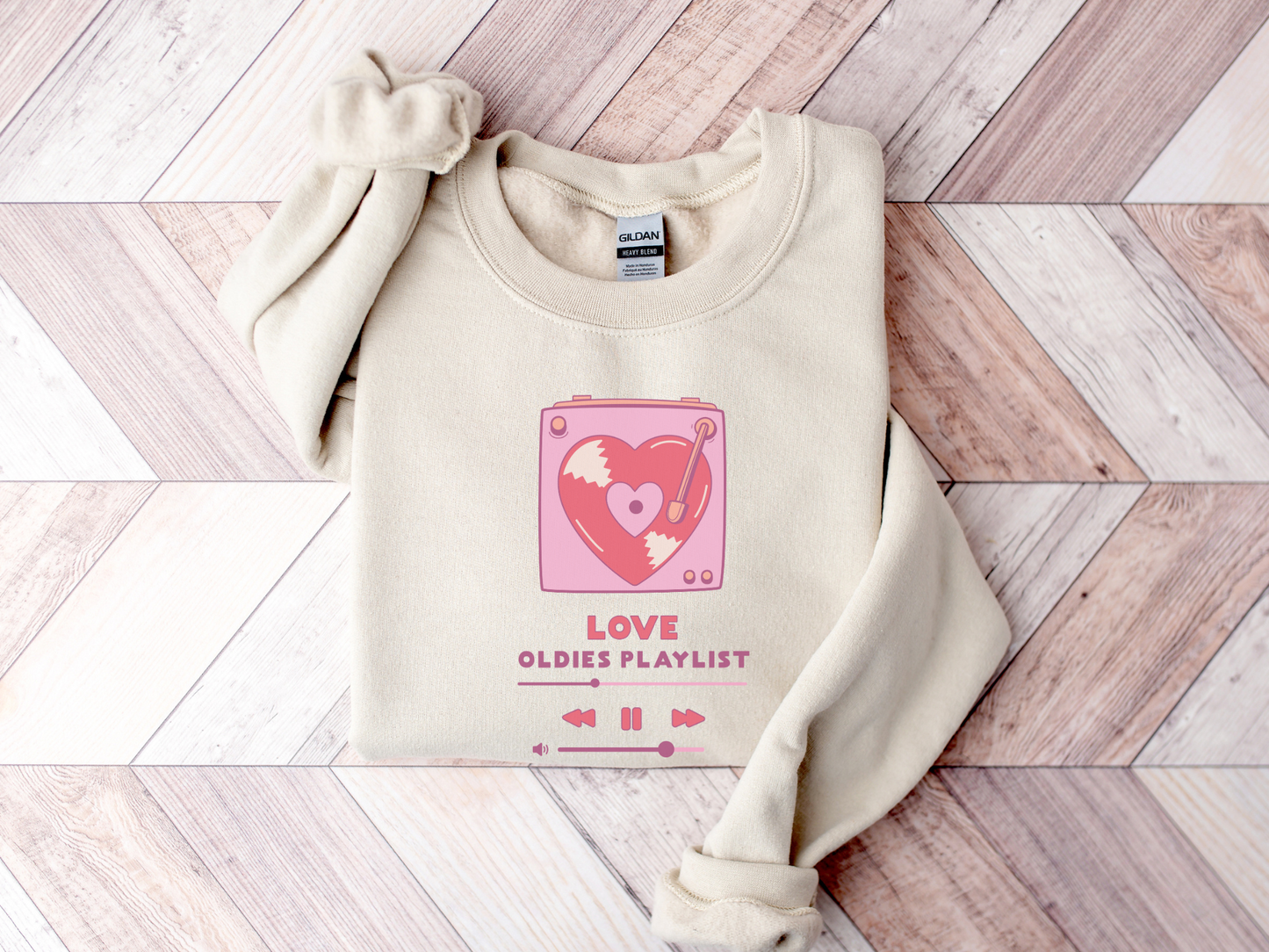 Valentine's Day Oldies Playlist Sweatshirt