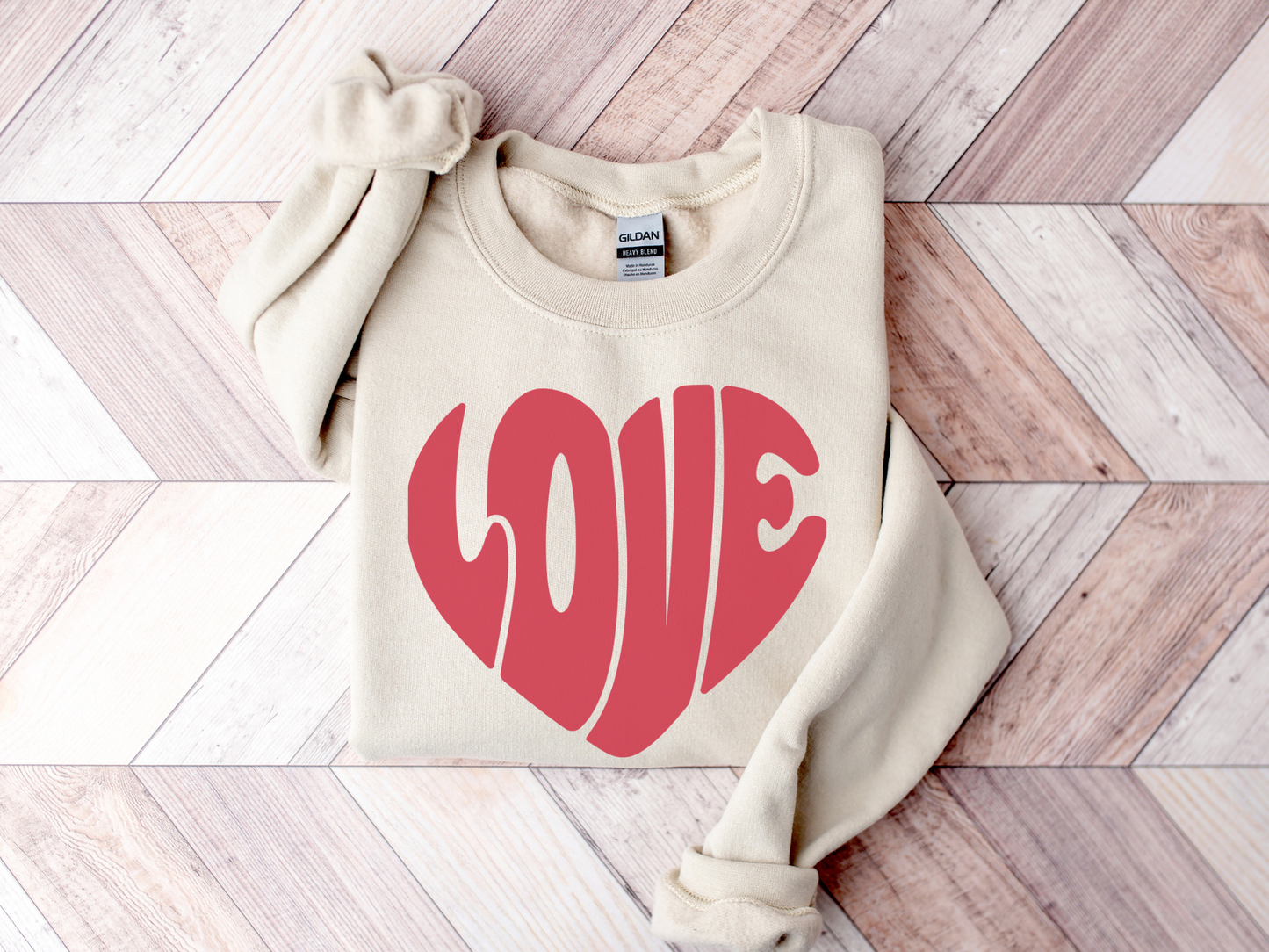 Valentine's Day Groovy Love Heart Sweatshirt