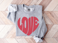 Valentine's Day Groovy Love Heart Sweatshirt