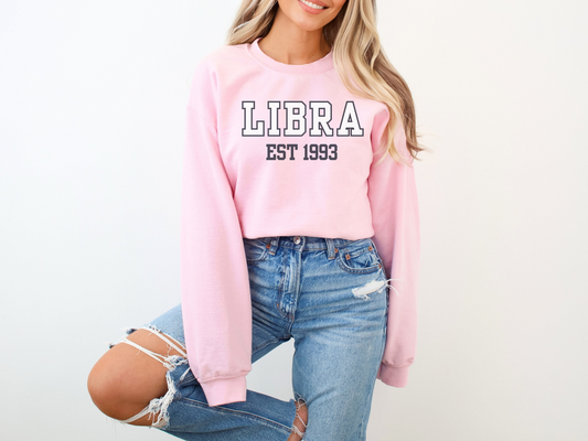 Personalized Libra Birth Year Sweatshirt