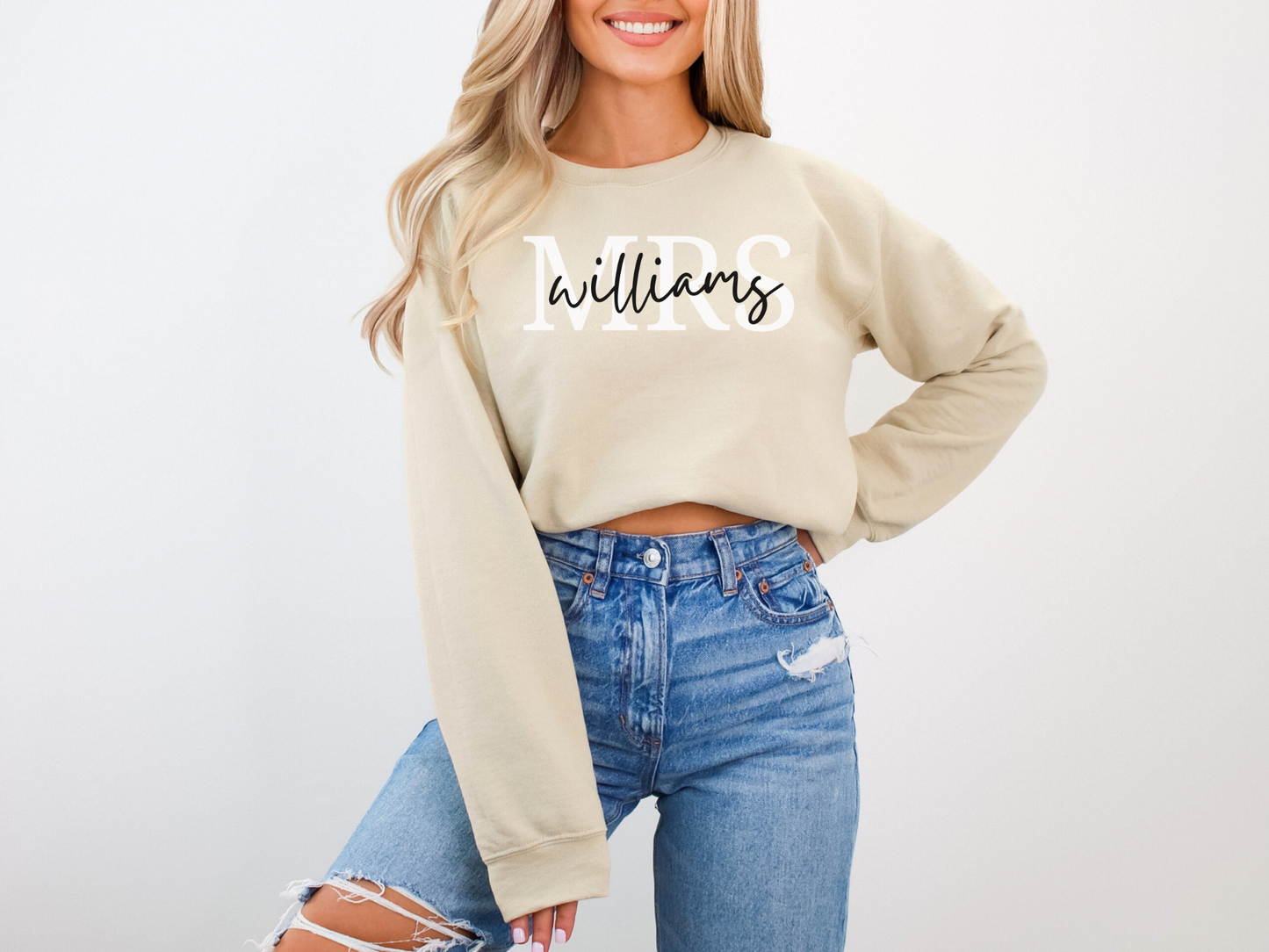 Personalized Newly Engaged MRS Sweatshirt