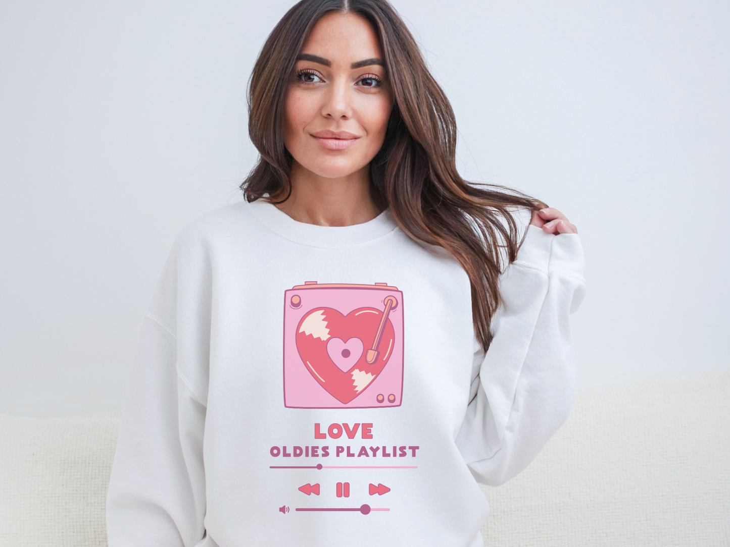 Valentine's Day Oldies Playlist Sweatshirt