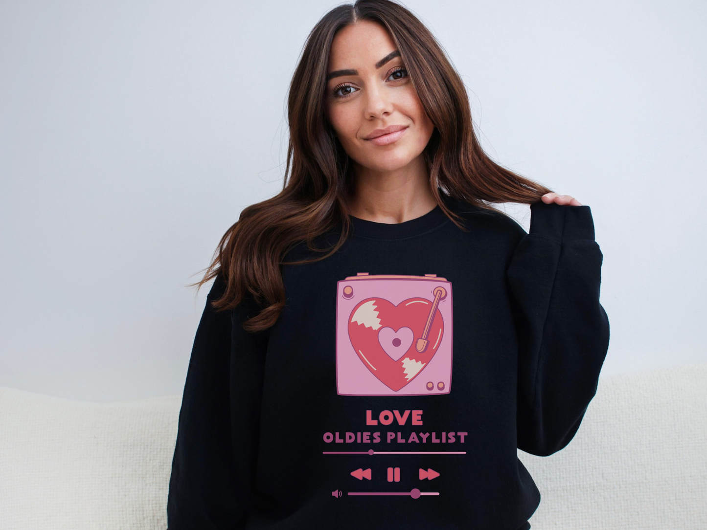 Valentine's Day Oldies Playlist Sweatshirt