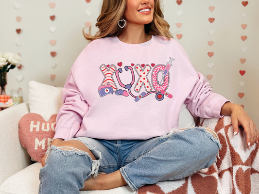 Valentine's Day Nurse XOXO Sweatshirt