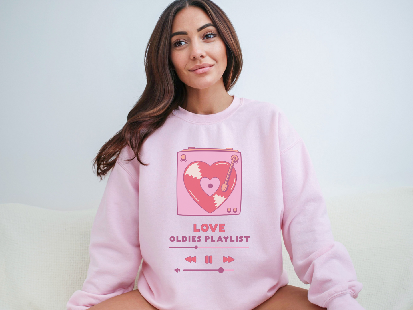 Valentine's Day Oldies Playlist Sweatshirt