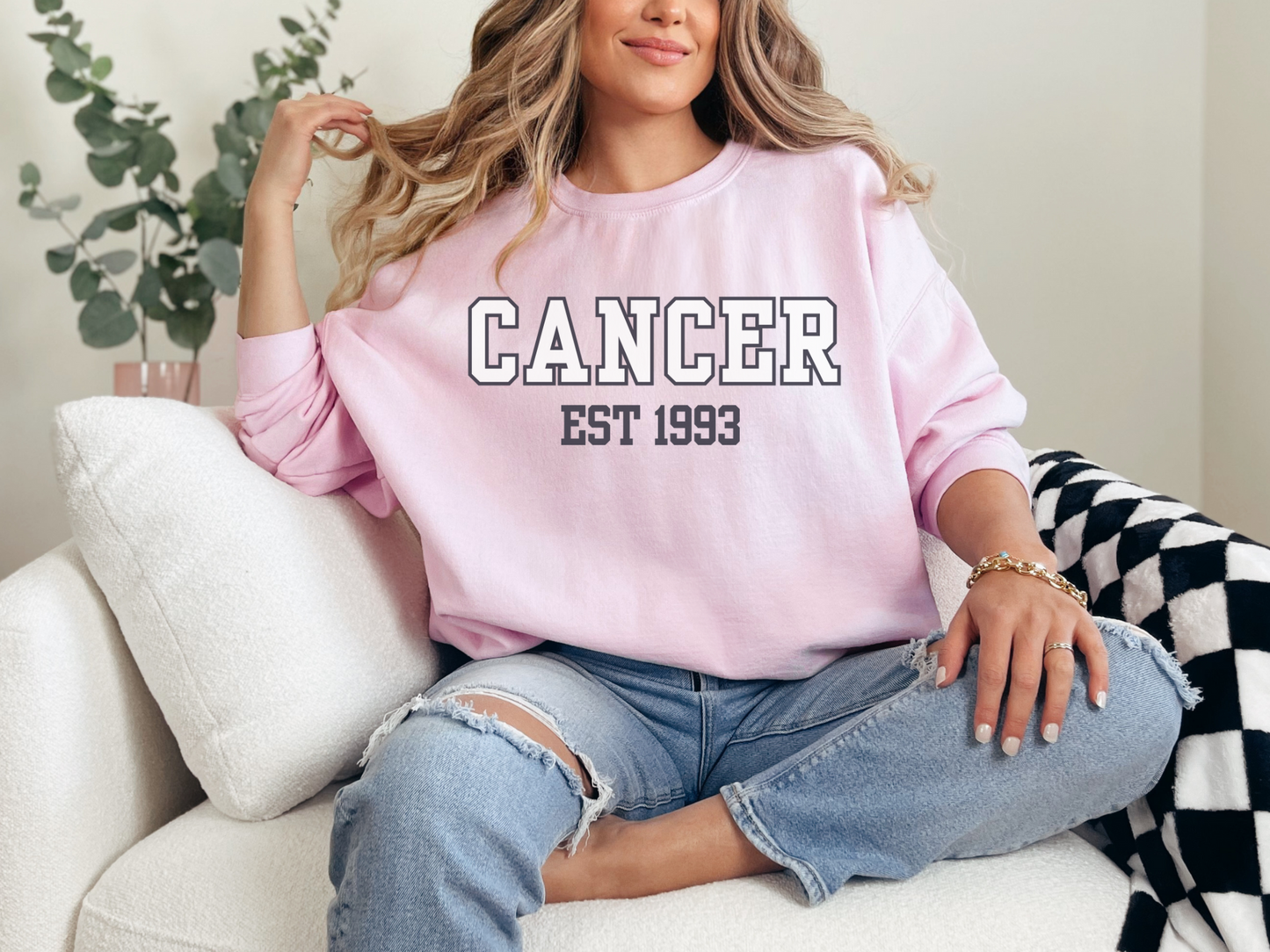 Personalized Cancer Birth Year Sweatshirt