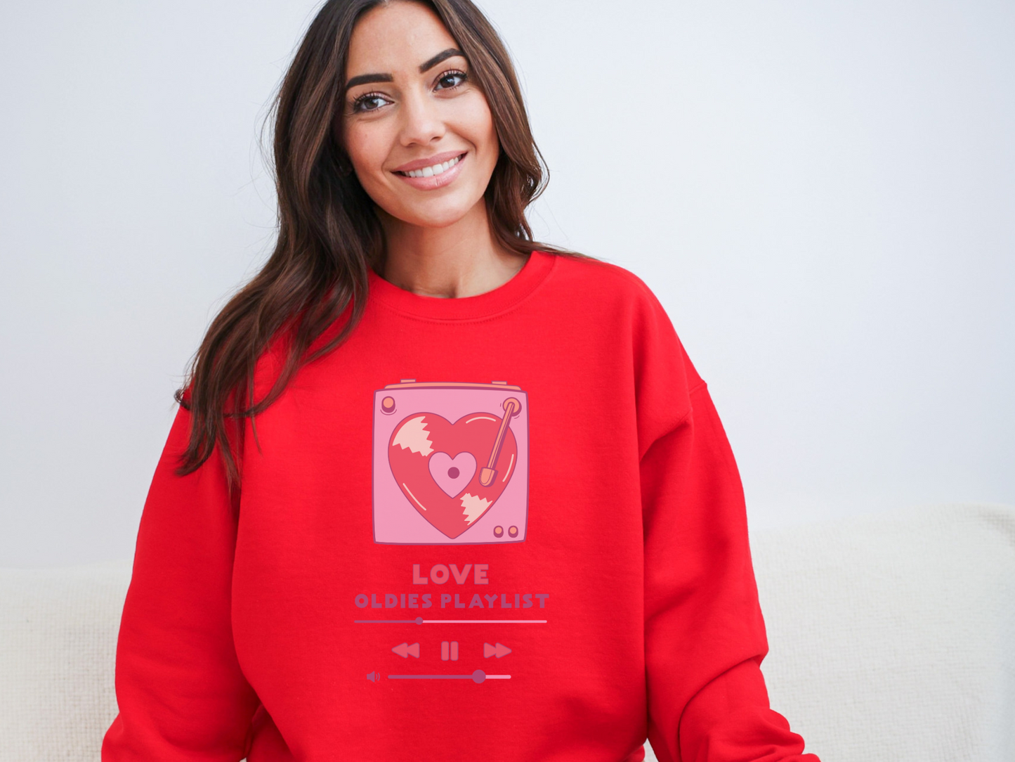 Valentine's Day Oldies Playlist Sweatshirt