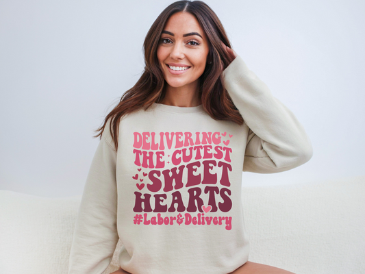 Valentine's Day Labor and Delivery Nurse Sweatshirt