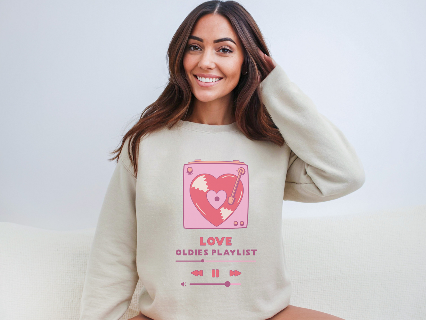 Valentine's Day Oldies Playlist Sweatshirt