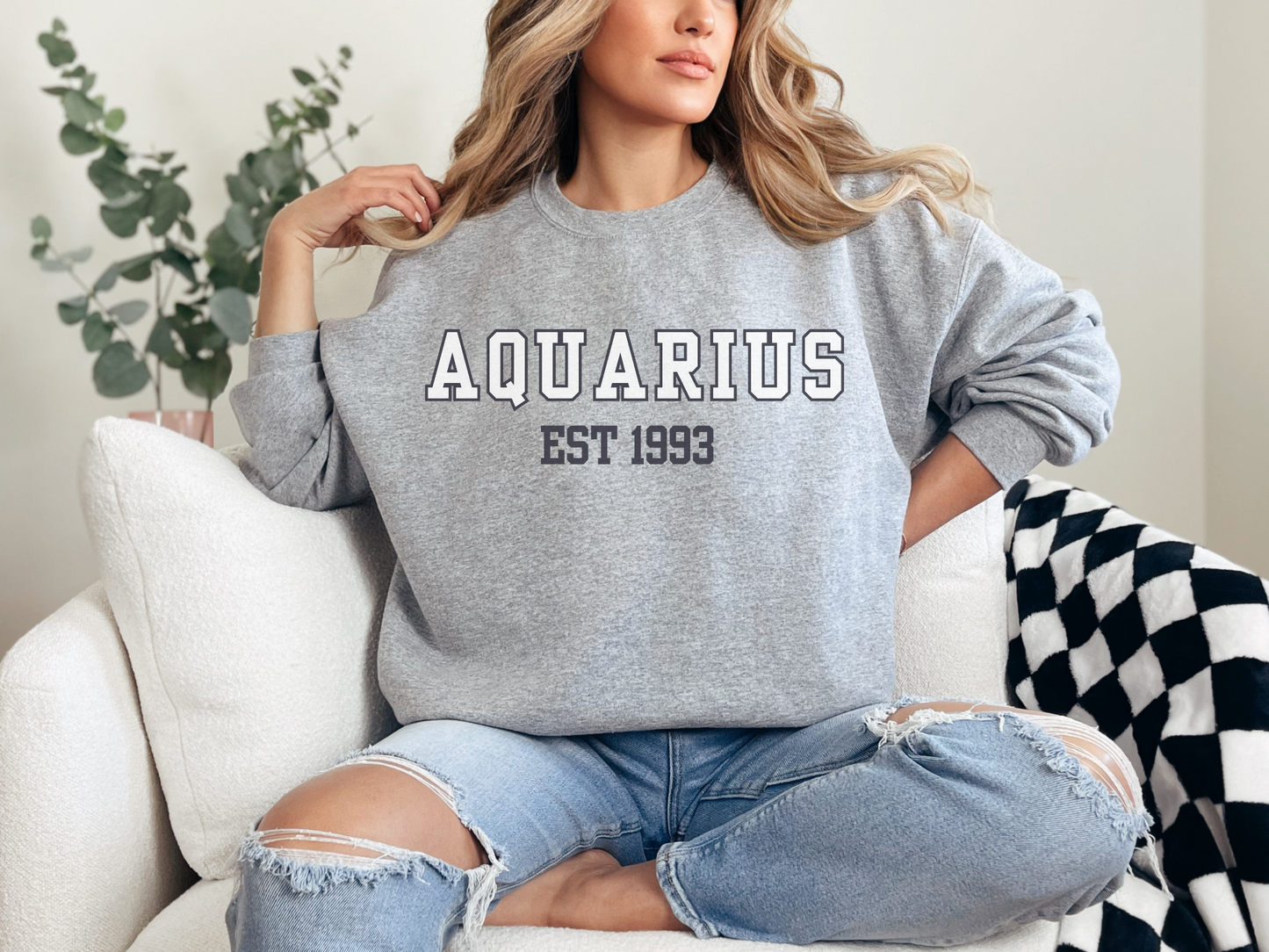 Personalized Aquarius Birth Year Sweatshirt