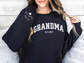 Personalized Grandma Sweatshirt Varsity Style