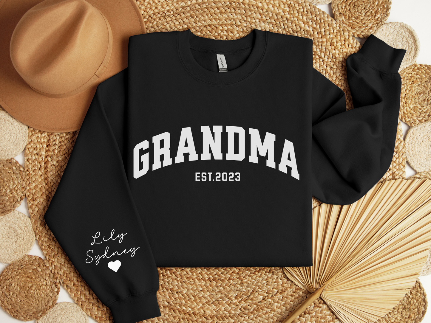 Personalized Grandma Sweatshirt Varsity Style