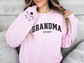 Personalized Grandma Sweatshirt Varsity Style