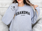 Personalized Grandma Sweatshirt Varsity Style