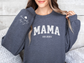 Personalized Mama Sweatshirt Varsity Style