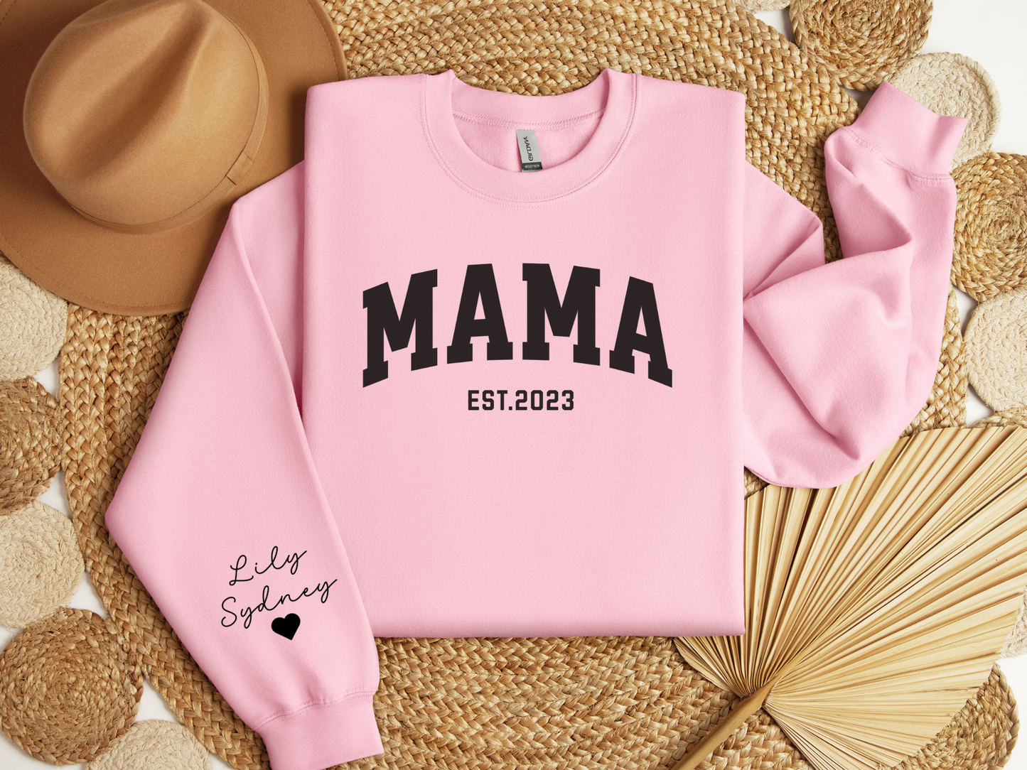 Personalized Mama Sweatshirt Varsity Style