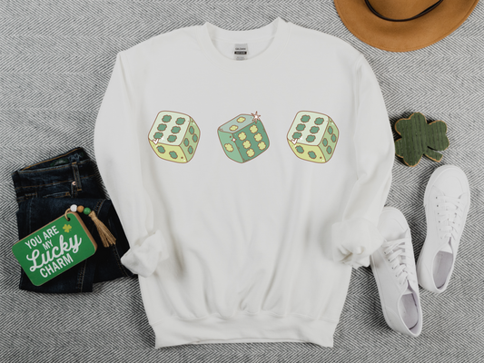 St Patrick's Day Lucky Dice Sweatshirt