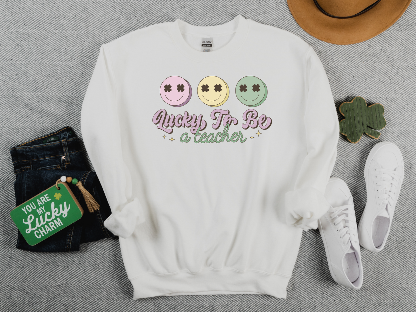 St Patrick's Day Lucky to be a Teacher Sweatshirt