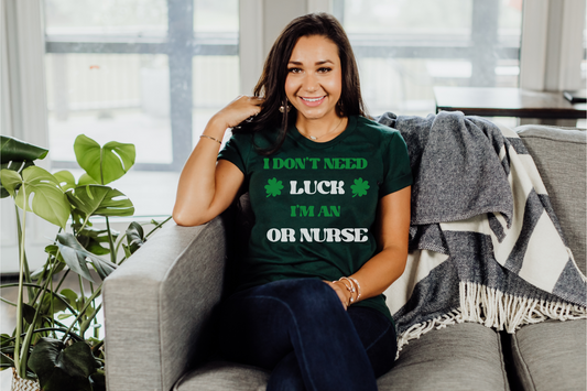 St Patrick's Day Lucky OR Nurse Graphic Tee