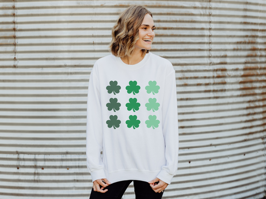 Gradient Clover St. Patrick's Day Sweatshirt