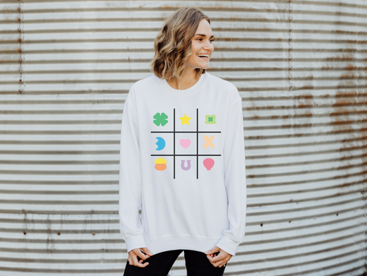 St Patricks Day Lucky Charms Tic-Tac-Toe Sweatshirt