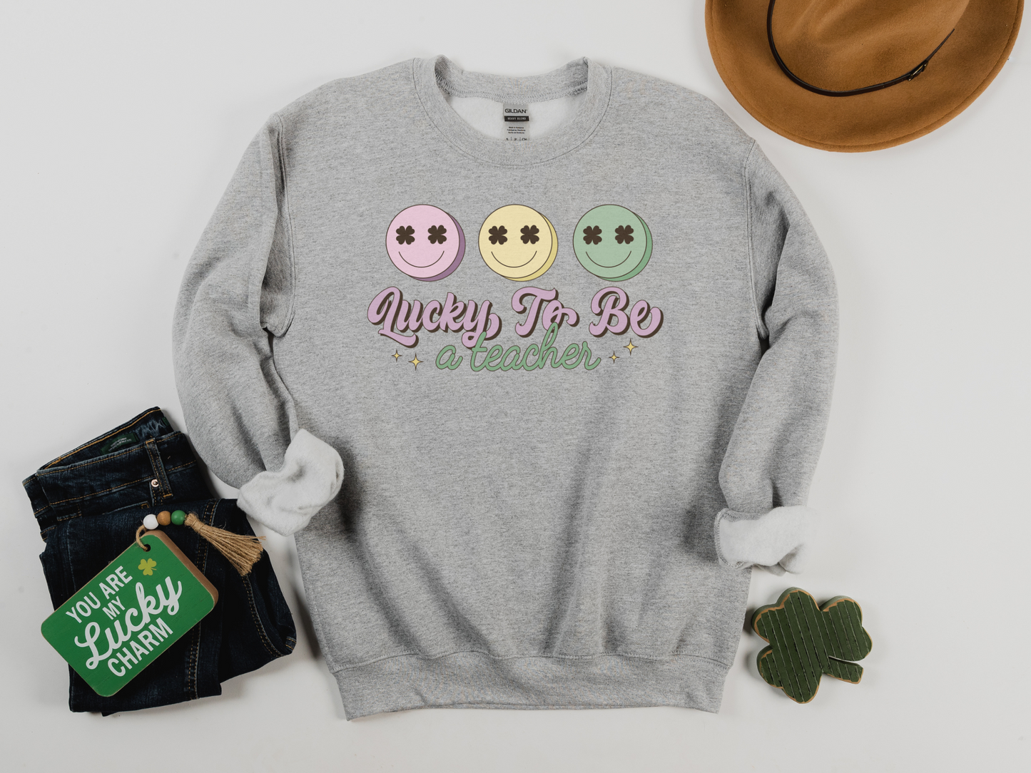 St Patrick's Day Lucky to be a Teacher Sweatshirt