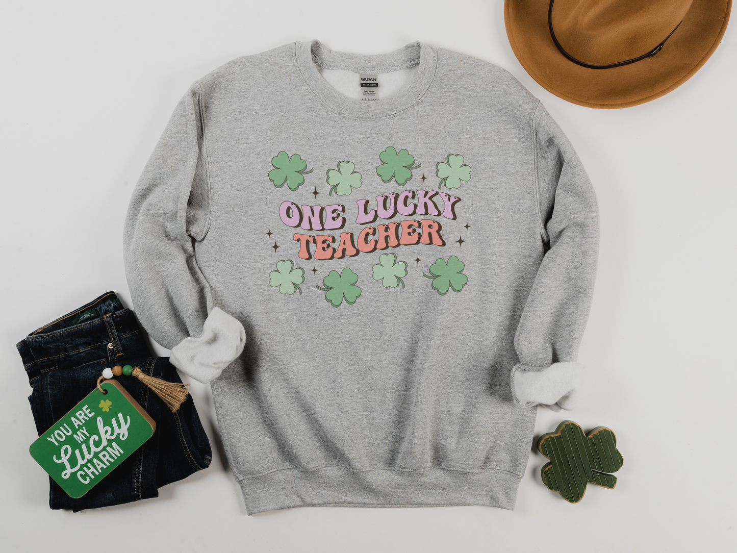 St Patrick's Day One Lucky Teacher Sweatshirt