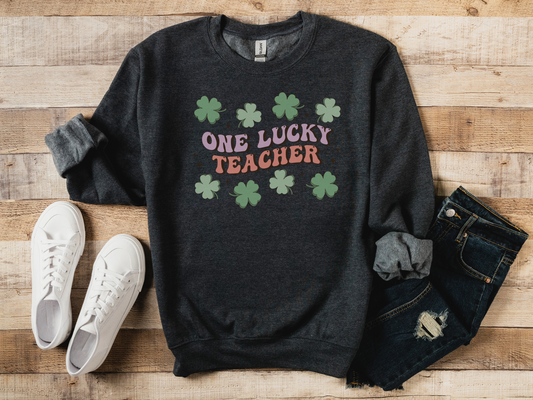 St Patrick's Day One Lucky Teacher Sweatshirt