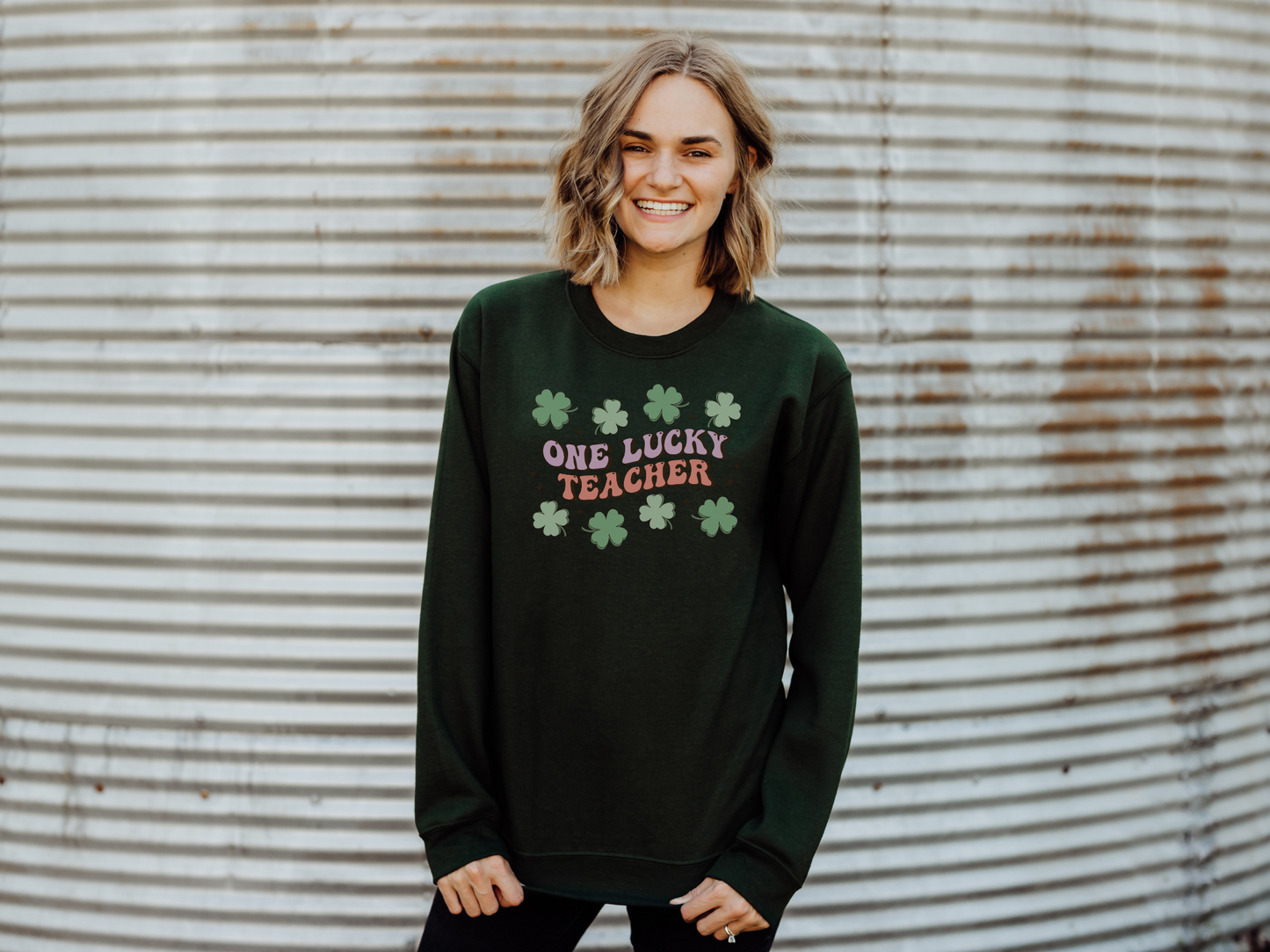 St Patrick's Day One Lucky Teacher Sweatshirt