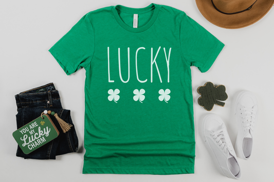 St Patrick's Day Lucky Clover Graphic Tee