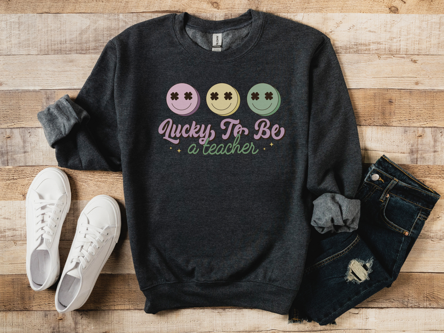 St Patrick's Day Lucky to be a Teacher Sweatshirt