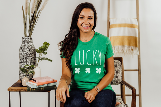 St Patrick's Day Lucky Clover Graphic Tee